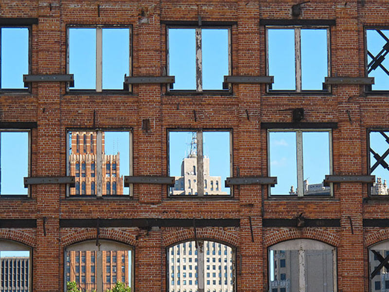 external view of urban buildings