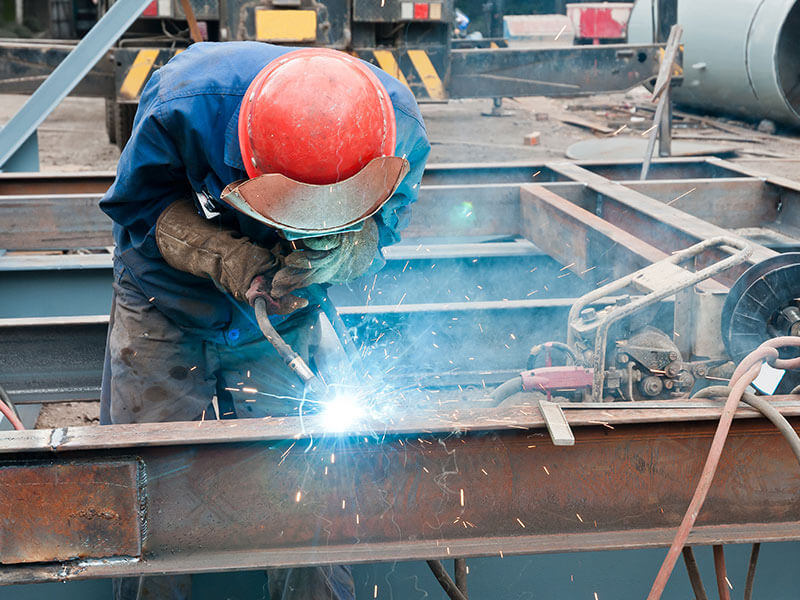 worker doing steel work